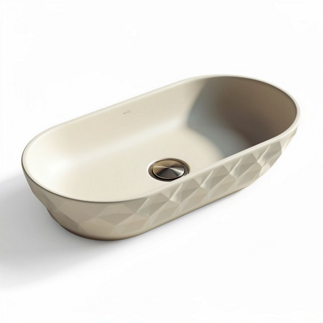 Geometric Resin Bathroom Sink – Designed for Bathroom Use – Made of Resin – 50 x 30 x 15cm