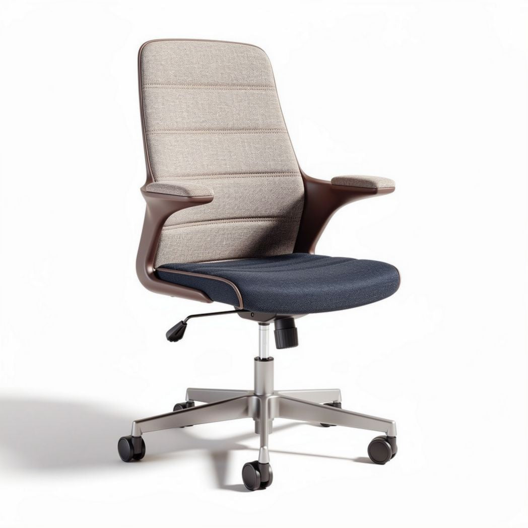 Office Swivel Chair for Workspaces – Fabric and Metal Construction – 60 x 60 x 90cm