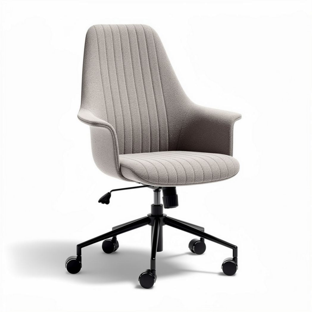 Fabric Office Chair with Adjustable Height – Suitable for Workspaces – Made from Soft Upholstery and Steel Base – 60 x 60 x 90cm