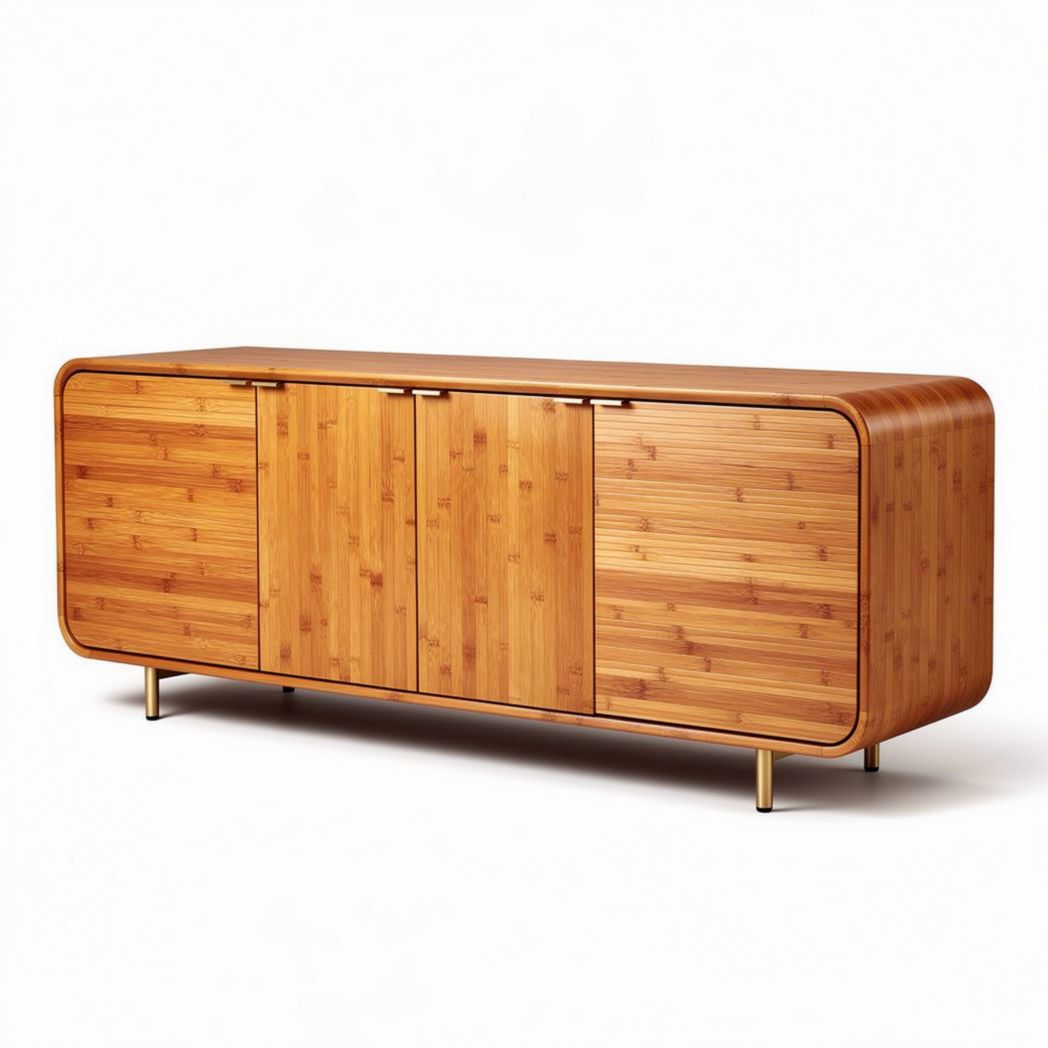 Bamboo Storage Sideboard – Suitable for Living Room or Dining Area – Made of Bamboo – 150 x 40 x 75cm