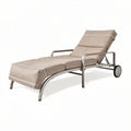 Aluminum Outdoor Chaise Lounge Chair – Suitable for Patio Use – Fabric Upholstery – 180 x 70 x 90cm
