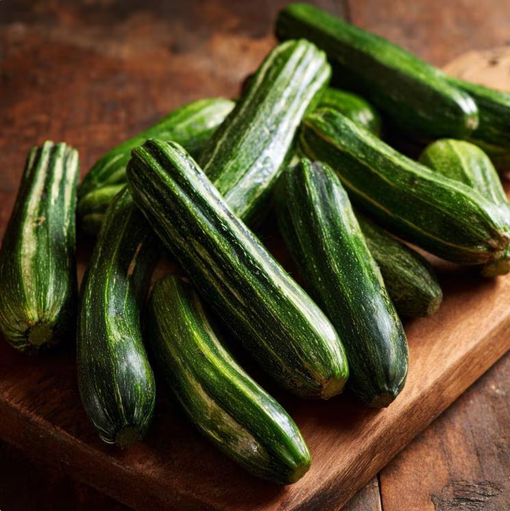 Cocozelle Summer Squash Zucchini Seeds – Cucurbita pepo 20 Seeds | Heirloom Green Striped Zucchini, Easy-to-Grow for Gardens  Fresh Eating