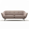 Fabric Upholstered Sofa for Living Room Seating, Wood Frame, 210 x 100 x 85cm