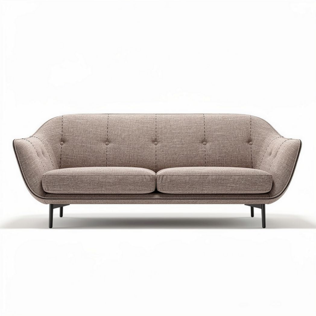 Fabric Upholstered Sofa for Living Room Seating, Wood Frame, 210 x 100 x 85cm