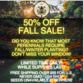 AUTUMN SALE! 50% Off No need to purchase this listing, just shop! If you do, in addition to your seed order, we will send free seeds. :)