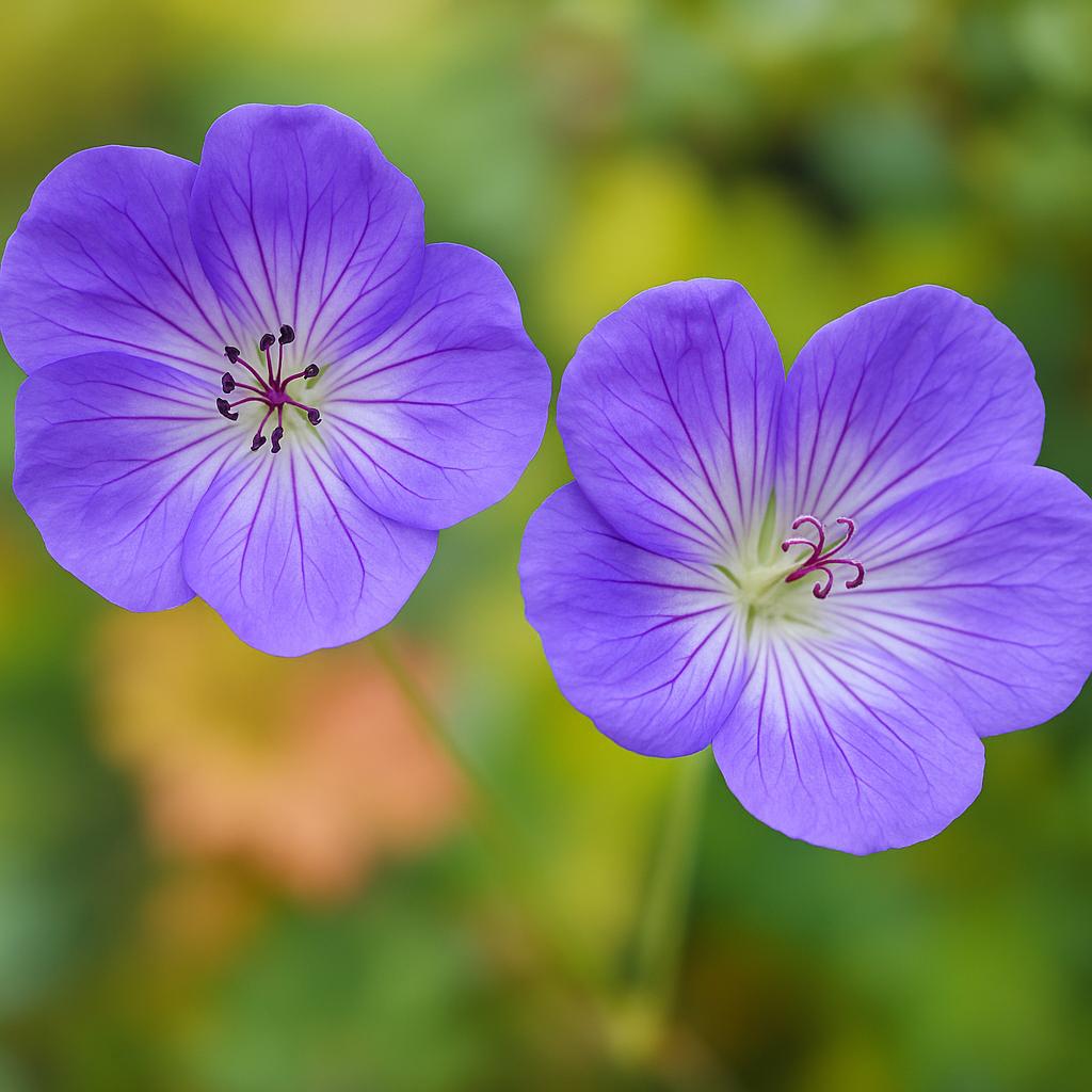 25 Azure Rush Geranium Seeds: Hardy Lavender-Blue Perennial Flowers
