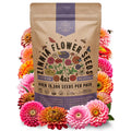 Zinnia Seeds: 15,300+ Non-GMO Heirloom Seeds - 4oz Pack